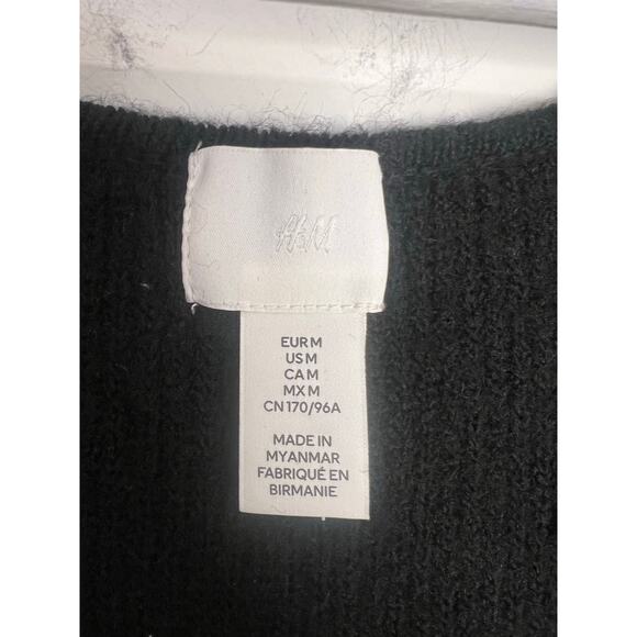 Fairy Core Witchy Goth Wool Black Dress M - Picture 7 of 10